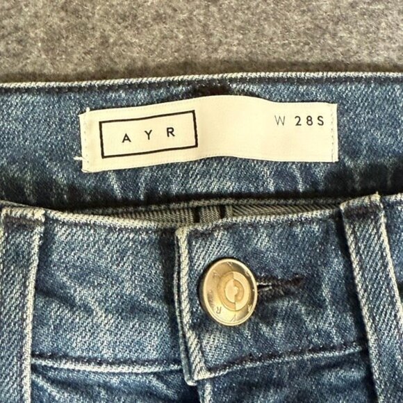 AYR Wide Leg Secret Sauce Comfort Stretch Jeans Size 28S Med Wash Lux Denim Boho - Picture 6 of 13